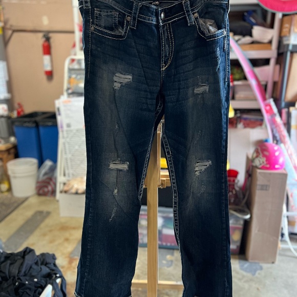 Silver Jeans Denim - Women's Distressed Blue Jeans